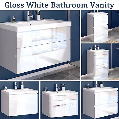 Bathroom Vanity Cabinet Unit Wash Basin Sink Storage Wall Hung/Freestanding • $448