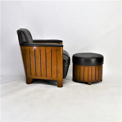 Stool   Alfred   For Club Armchair Lounge Designer Art Deco Leder Chair Cigar • £369.71