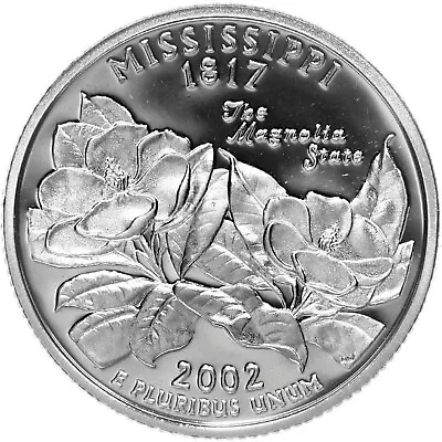 2002 S State Quarter Mississippi Gem Proof Deep Cameo 90% Silver US Coin • $12.03