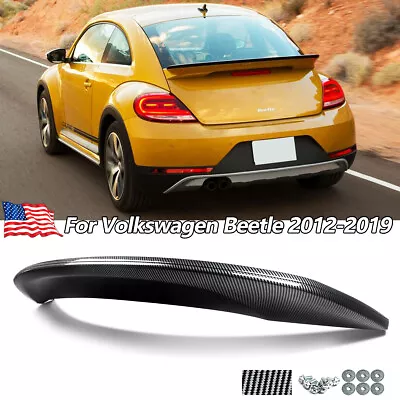 Abs Painted Carbon Pattern Factory Style Spoiler For 2012-2019 Volkswagen Beetle • $82.99