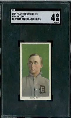 1909 T206 Ty Cobb (Portrait Green Background) Piedmont - SGC 4 • $27695