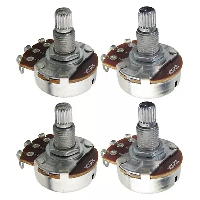 4PCS A/B 250K/500K Long Shaft Guitar Bass Big Potentiometer Pot Volume Tone • $10.44