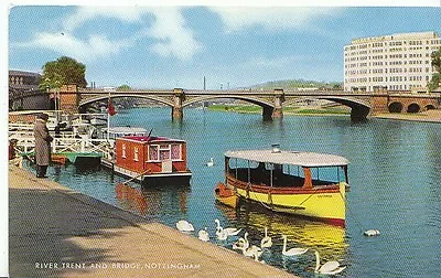 £2.21 • Buy Nottinghamshire Postcard - River Trent And Bridge   AB40