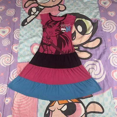 MONSTER HIGH Draculaura FRIGHT ON Short Sleeve Long Dress Girls • $14.95