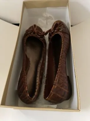 Michelle D Brown Leather Slip On Shoes Size 6 EXcellent Cond With Box Vintage • $15.75