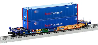 Lionel 2226622 O Scale Husky Stack Intermodal Well Car With Graffiti Pacer 6325 • $169.99