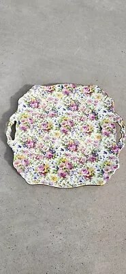 Royal Winton Summertime Chintz Serving/Cake Plate Flowers Grimwades • $18.99