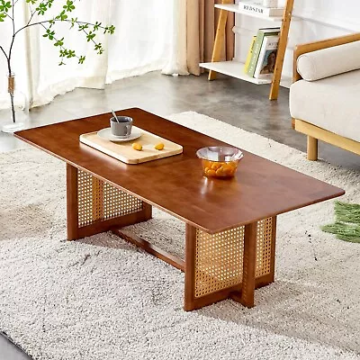 47 Inch Solid Wood Tea Table For Meditation Room Coffee Table Wabi-Sabi Vibe • $189.99