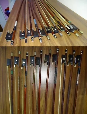 10 Old Violin Bows For Renovation (s035) • $50