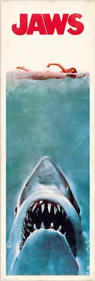 Jaws - Door Movie Poster (Regular Style / Great White Shark) (Size: 21  X 62 ) • $15.99