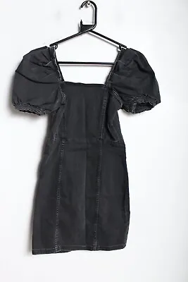 H&M Womens Denim Prairie Dress Black - Size 6 (B5) • £5.99