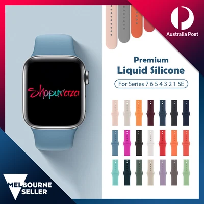 $4.75 • Buy For Apple Watch IWatch Series Band 7 SE 6 5 4 3 2 Sports Silicone Bracelet Strap