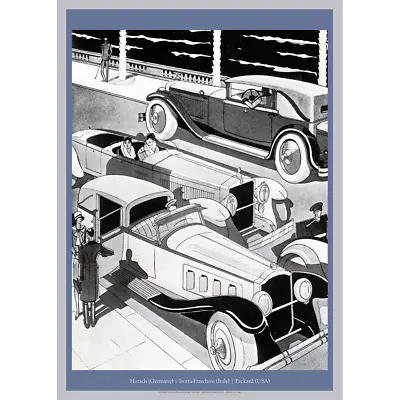 Elegant 1920s Cars Art Print – Horsch Isotta Fraschini Packard –3 Sizes Poster • $11.63