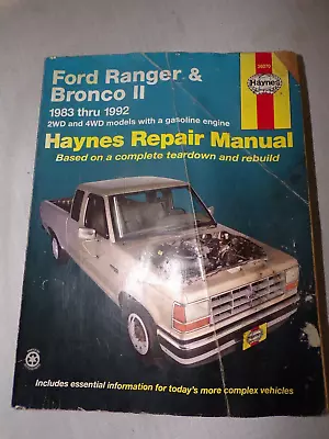 Manual Ford Ranger And Bronco II Repair Manual 83-92 Haynes #36070 • $10.55