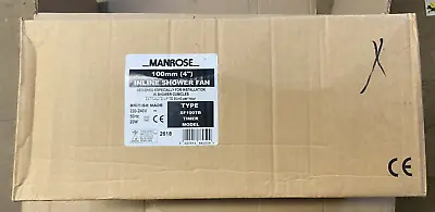 Manrose SF100TB Inline Shower Fan Kit And Timer 4  *UK Seller* • £45