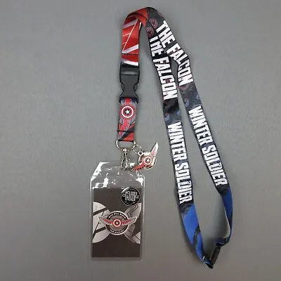 Marvel The Falcon And The Winter Soldier Lanyard ID Badge Holder W Metal Charm • $9.99