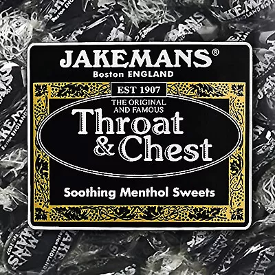 JAKEMANS THROAT &CHEST Original Soothing Menthol Sweets Retro Cough Lozenge • £3.49