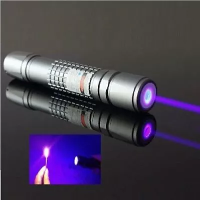 High Power Blue Purple Laser Pointer Burning Light Beam Pen Battery Charger 1mW • $21.99