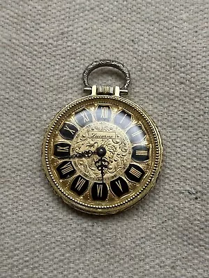 Vintage Lucerne Womens Gold Tone Pendant Wind Up Mechanical Watch Please Read 9g • $10