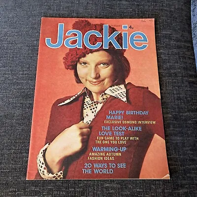 Jackie Magazine - 12 October 1974 Marie Osmond Alvin Stardust The Who Arrows • £12.99