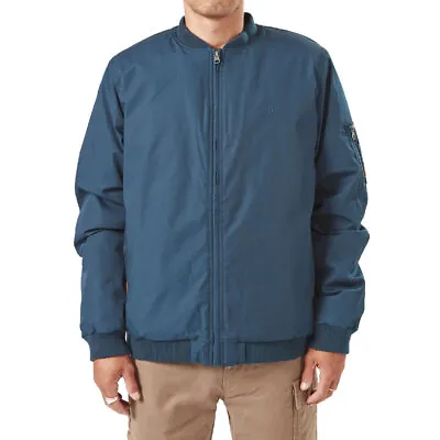 Volcom Men's Workwear Zip Navy Long Sleeve Jacket Clothing Apparel Snowboardi... • $73.49