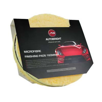 £11.95 • Buy Microfibre Finishing Pads 160mm 6 Inch 2 Yellow Machine Polishing Car Detailing