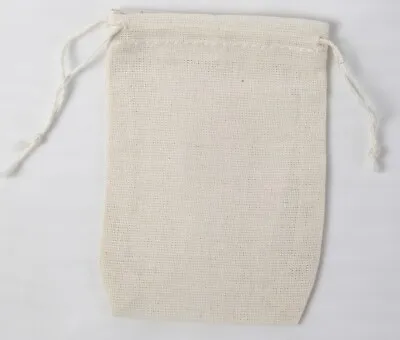Mini Muslin Double Drawstring Bags Made In The USA • $18