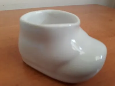 Vintage Small White Ceramic Porcelain Baby Bootie Shoe Figurine Boot Decoration • $3.79