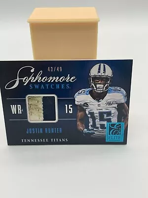 $5.99 • Buy Justin Hunter 2014 Donruss Elite Sophomore Swatches 2color Patch #'d/49