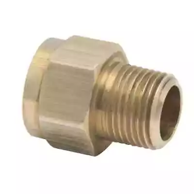 $7.29 • Buy 1/2 In. Female Flare X 3/8 In. MIP Brass Gas Fitting Adapter Free Shipping