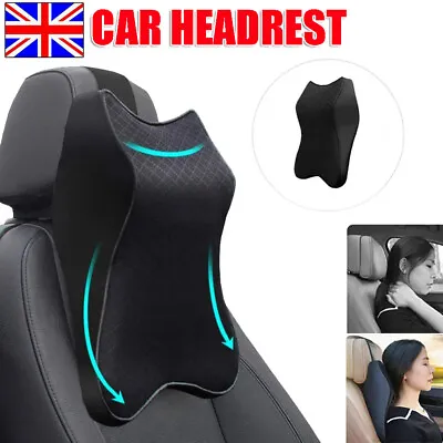 Car Seat Headrest Pillow Memory Foam Breathable Neck Support Cushion Pad Soft UK • £11.89