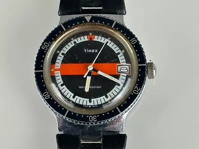 Timex Diver Racing Vinatge Men's Watch 70's Blue Orange 38mm • $89.99