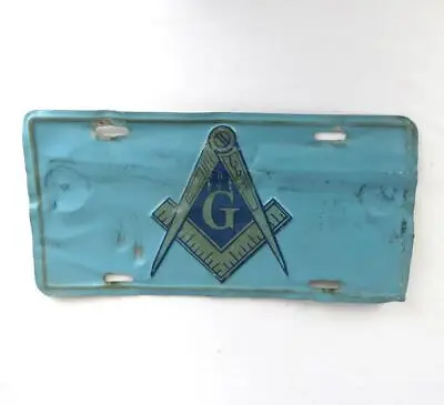 Mason Masonic Lodge Blue 6 X12  Aluminum License Plate Tag Craft Or Repurposing • $3.99