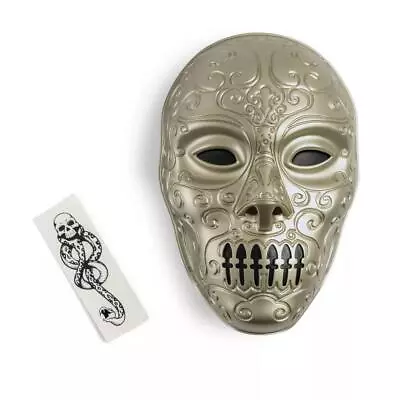 Adult Harry Potter Death Eater Halloween Costume Accessory Set MASK & Tattoo NWT • $9.99