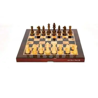 Chess Set - Folding Mahogany Glossy Finish 16  (Dal Rossi) • $124.70