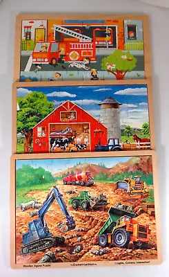 3 -  Melissa & Doug + Toys-R-Us Puzzles- Boys Trucks + More - Ages 3-4 And Up • $5.99
