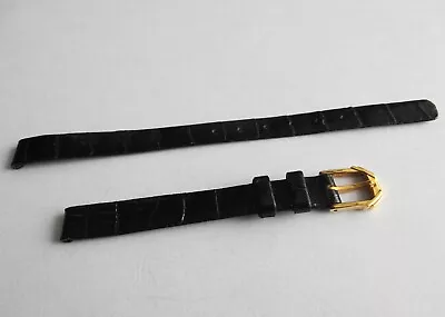 Vintage Bracelet Watch Woman Black Leather Seiko Lassale • $65.88