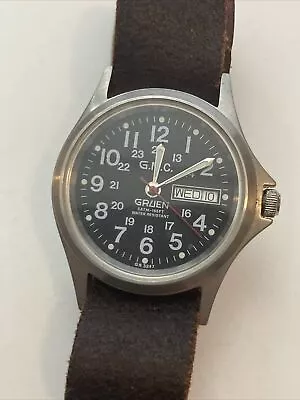 Vintage Gruen Mens Wrist Watch W Date • $69