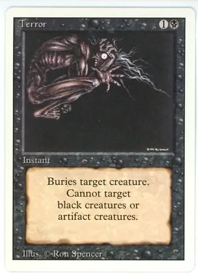 MTG - Terror  - Vintage - Magic The Gathering (Revised Edition 3rd) 1994 • $1.79