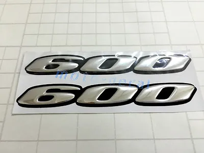 Raised 3D Chrome Emblem Decal For GSX-R 600 GSXR600 Tank Sticker Silver Bling • $13.41