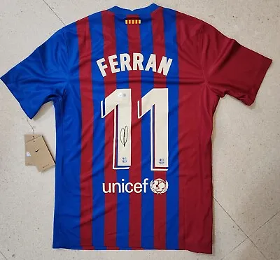 £199.41 • Buy Ferran Torres Signed Nike Barcelona Jersey Spain BAS Beckett Witness