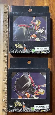 Lot 2 NOS Hocus Pocus Drink Coasters Barware Black Cat Witches Disney Movie • $9.99