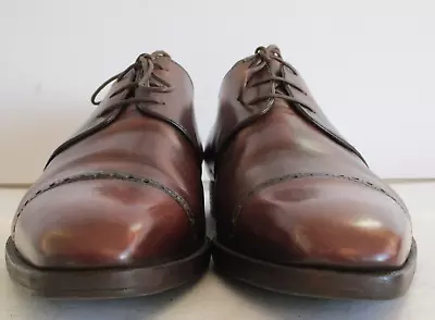 Men's Stefano Bi For Domenico Vacca Dark Brown Cap Toe Italian Oxfords Size 10.5 • $69.99