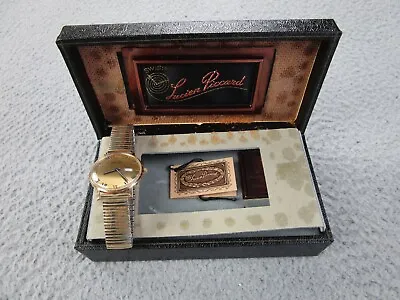 Vintage 14K Gold Lucien Piccard Men’s Wind-Up Watch Speidal Band *NON-WORKING • $1200