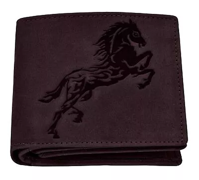 Genuine Leather Minimalist Bifold Wallets For Men RFID Blocking Slim Mens Wallet • £31.58