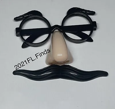 Plastic Glasses Big Nose Eyebrows And Mustache Halloween Party .. • $8.25