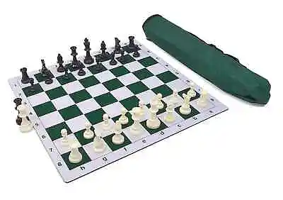 Wholesale Chess Triple Weighted Pieces And Mousepad Board Chess Set (Green) • $38.99