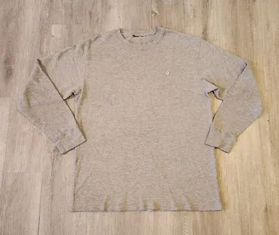 Vintage Southpole Shirt Mens XL Gray Long Sleeve Textured Waffleknit Thermal Y2K • $19.95