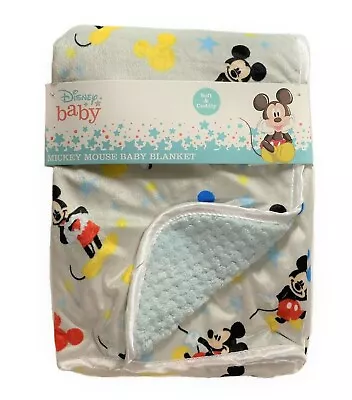 Blanket Plush - Disney Boys - Mickey Mouse Stars Grey - Baby Toddler Crib Bed • $22.98