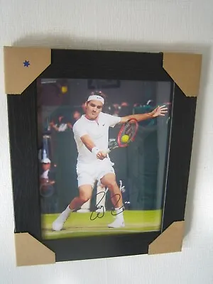 £89 • Buy Roger Federer ; Tennis ; Hand Signed Photograph (8x10) Framed + CoA